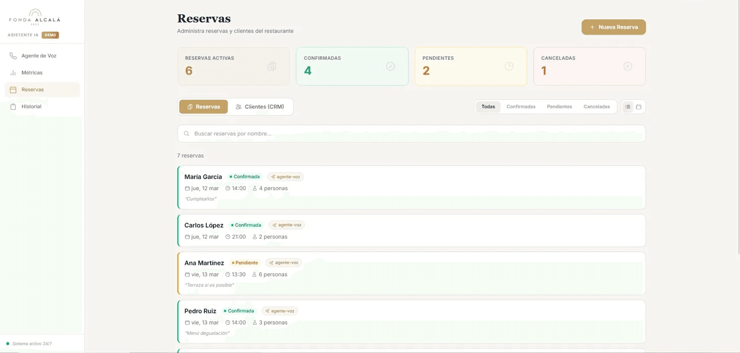 Restaurant Booking Voice Agent — screenshot 2